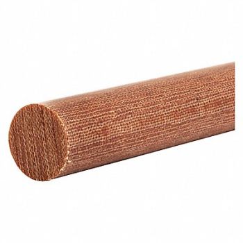 GRAINGER APPROVED PlasticRod Garolite LE 1 Dia 1ftL Brown, 55PJ53