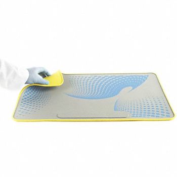 HEATHROW SCIENTIFIC Bench Pad Silicone Gray/Blue, 55PR86