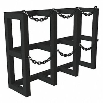 DURHAM MFG Gas Cylinder Rack Steel Tubing 12 D, 55PW82