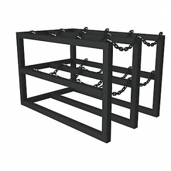 DURHAM MFG Gas Cylinder Rack Steel Tubing 48 D, 55PW83