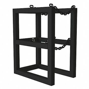 DURHAM MFG Gas Cylinder Rack Steel Tubing 24 D, 55PW88