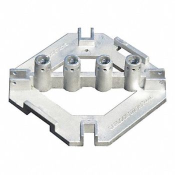 GARLOCK SAFETY SYSTEMS Guard Rail Mounting Bracket Silver, 55TA25