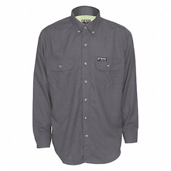 MCR SAFETY K2360 Flame-Resistant Collared Shirt 4XL Size, 55VA92