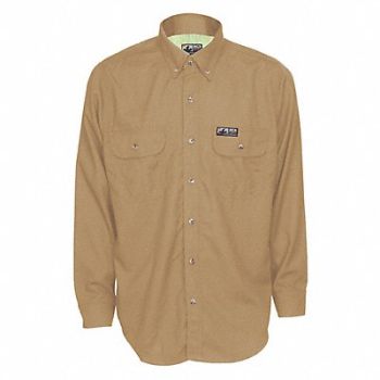 MCR SAFETY K2360 Flame-Resistant Collared Shirt XL Size, 55VC22