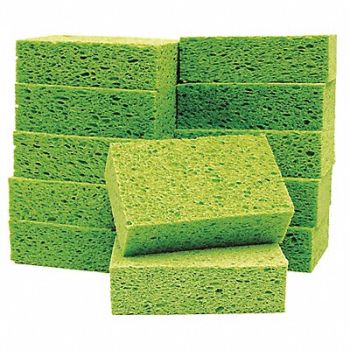 ABILITY ONE Sponge 5 3/4 in L Green PK60, 55VC61