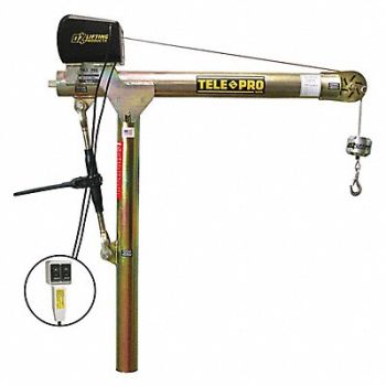 TELE-PRO Davit Crane 500 lb 23in to 66in Reach, 55VE57