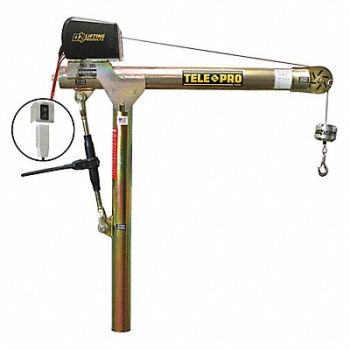 TELE-PRO Davit Crane 500 lb 23in to 66in Reach, 55VE58