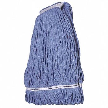 ABILITY ONE Wet Mop Head Blue Cotton, 55VE70