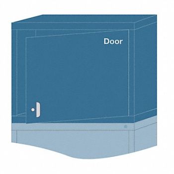 LYON ModShelfCab 26 3/4 x30 x28 Blue 2Shlv, 55VU25