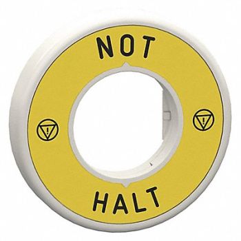 SCHNEIDER ELECTRIC Legend Ring Round NOT-HALT Legend, 55WN45