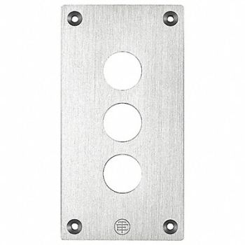 SCHNEIDER ELECTRIC Drilled Front Plate Gray, 55WH14