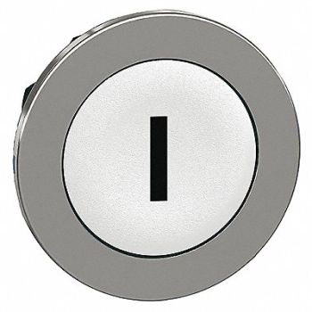 SCHNEIDER ELECTRIC Pushbutton Head Black White 30mm, 55WH23