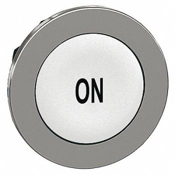 SCHNEIDER ELECTRIC Pushbutton Head Black White 30mm, 55WH26