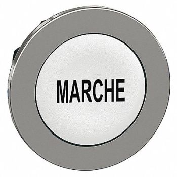 SCHNEIDER ELECTRIC Pushbutton Head Black White 30mm, 55WH27