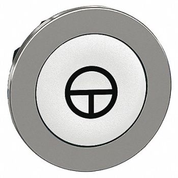 SCHNEIDER ELECTRIC Pushbutton Head Black White 30mm, 55WH28
