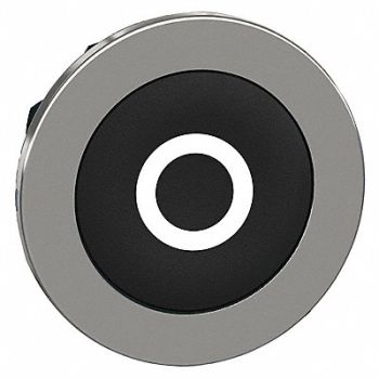 SCHNEIDER ELECTRIC Pushbutton Head Black White 30mm, 55WH30