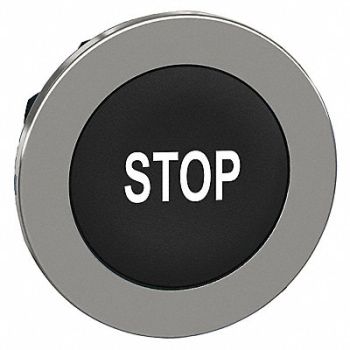 SCHNEIDER ELECTRIC Pushbutton Head Black White 30mm, 55WH32