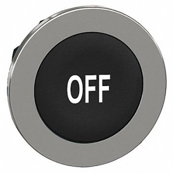 SCHNEIDER ELECTRIC Pushbutton Head Black White 30mm, 55WH33