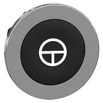 SCHNEIDER ELECTRIC Pushbutton Head Black White 30mm, 55WH34