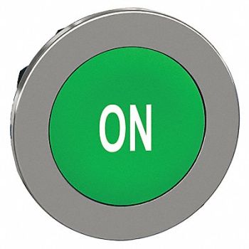 SCHNEIDER ELECTRIC Pushbutton Head Green White 30mm, 55WH39