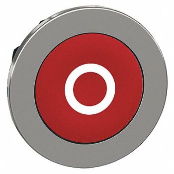 SCHNEIDER ELECTRIC Pushbutton Head Red White 30mm, 55WH43