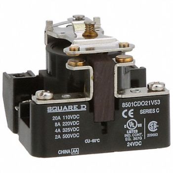 SCHNEIDER Open Power Relay 24V DC SPST-NO 4Pins, 55WN49