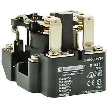 SCHNEIDER Open Power Relay 12V DC DPDT 8Pins, 55WN50