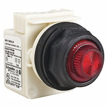 SCHNEIDER ELECTRIC Pilot Light 277VAC Red LED Lamp, 55WR52