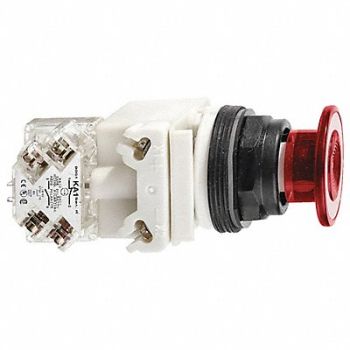 SCHNEIDER ELECTRIC Push Button 30mm Red, 55WR56