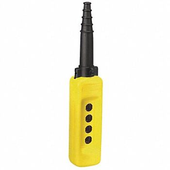 SCHNEIDER ELECTRIC Pendant Control Station Yellow 4 Holes, 55WT87