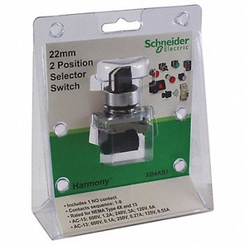 SCHNEIDER ELECTRIC Selector Switch 22mm Sz 2 Position, 55WU01