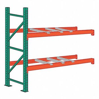 LYON Pallet Rack Add-On Unit 2 Shelves Steel, 55XG09