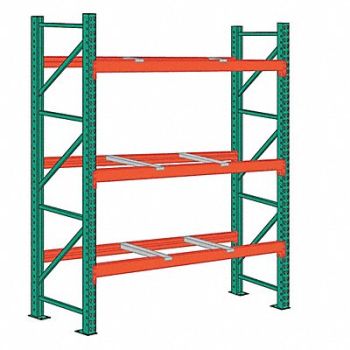 LYON Pallet Rack Starter Unit 2 Shelves Steel, 55XG22