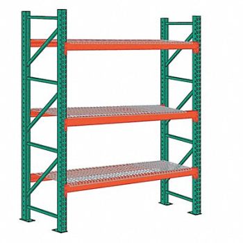 LYON Pallet Rack Starter Unit 2 Shelves Steel, 55XG48