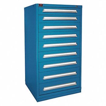LYON K3766 ModDrwrCab 59.25 x30 x28 Blue 9Drwr, 55XL57