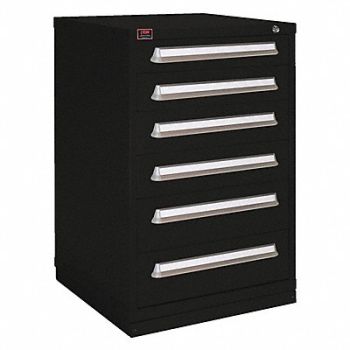 LYON K3756 ModDrwrCab 44.25 x30 x28 Black 6Drwr, 55XL59