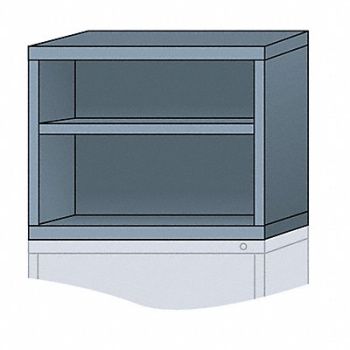 LYON K3810 ModShelfCab 25 x30 x28 1/4 DvGry 2Shlv, 55XL77