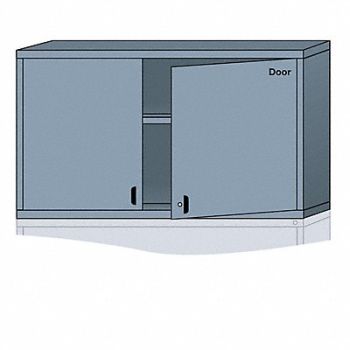 LYON K3817 ModShelfCab 31 x60 x28 1/4 DvGry 2Shlv, 55XL88