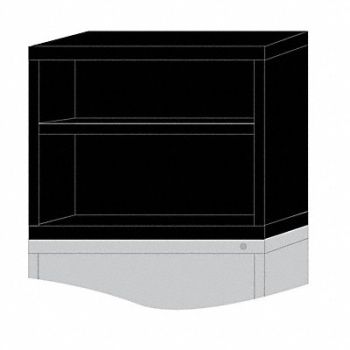 LYON K3810 ModShelfCab 25 x30 x28 1/4 Black 2Shlv, 55XL89