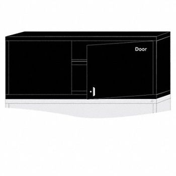 LYON K3815 ModShelfCab 25 x30 x28 1/4 Black 2Shlv, 55XL96
