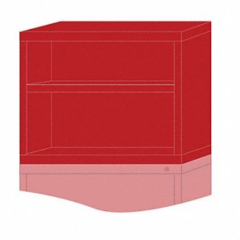 LYON K3810 ModShelfCab 25 x30 x28 1/4 Red 2Shlv, 55XM13