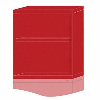 LYON ModShelfCab 31 x30 x28 1/4 Red 2Shlv, 55XM17