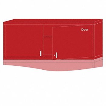 LYON K3811 ModShelfCab 25 x30 x28 1/4 Red 2Shlv, 55XM20