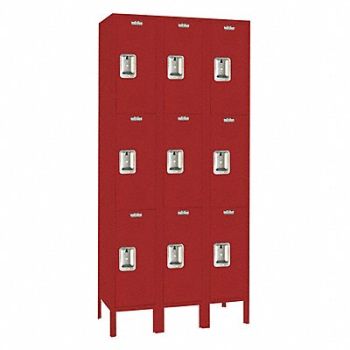 LYON Wrdrb Lckr 2x3Lckr Red 78 x45 x15 Assm, 55XZ93