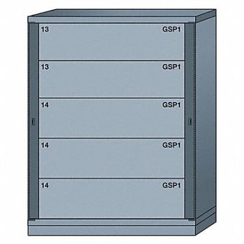 LYON Gear Locker 59-1/4 Overall Height Gray, 55YC34
