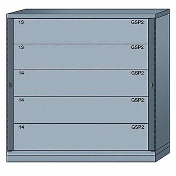 LYON Gear Locker 59-1/4 Overall Height Gray, 55YC35