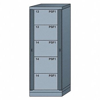 LYON Gear Locker 59-1/4 Overall Height Gray, 55YC36