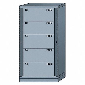 LYON Gear Locker 59-1/4 Overall Height Gray, 55YC37