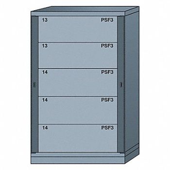 LYON Gear Locker 59-1/4 Overall Height Gray, 55YC38