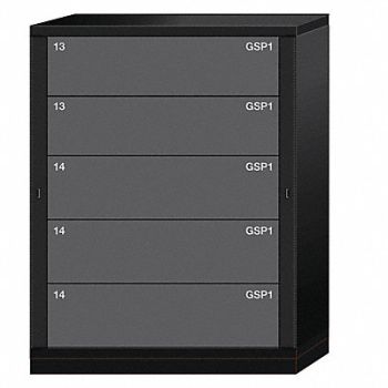 LYON Gear Locker 59-1/4 Overall Height Black, 55YC41
